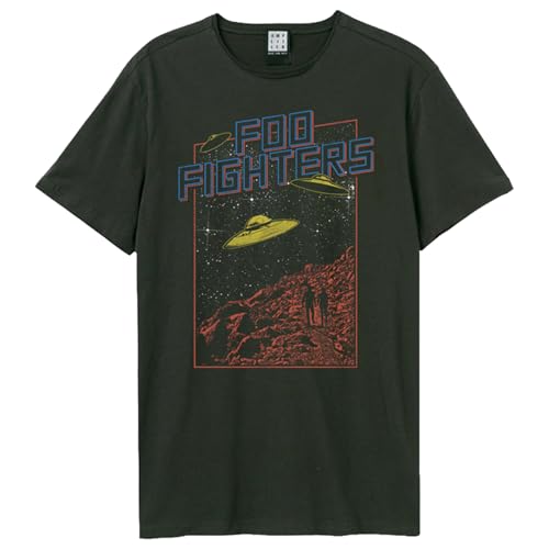 amplified-foo-fighters-flying-saucers-t-shirt-l-grau image 4