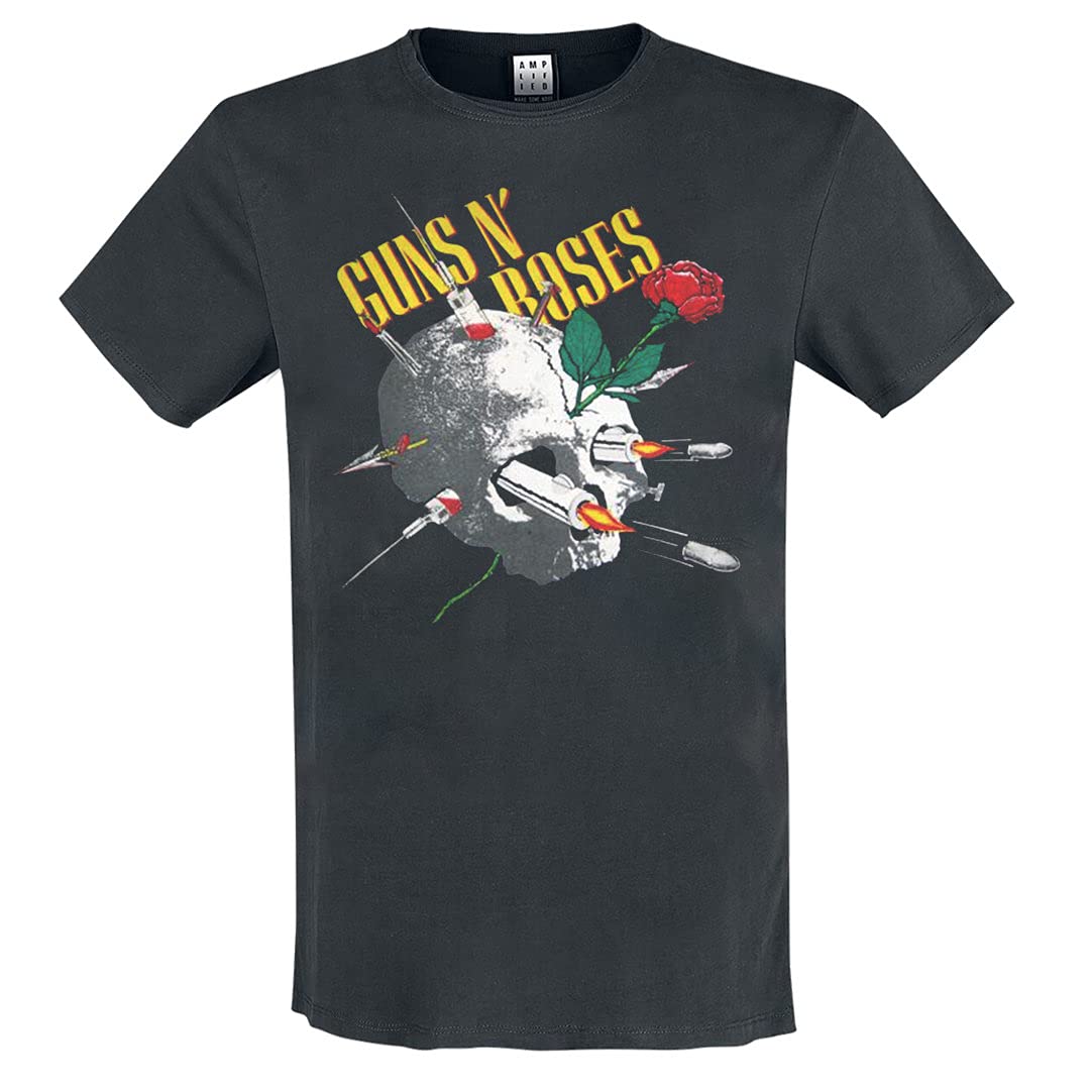 amplified-guns-n-roses-needle-skull-t-shirt-vintage image 1