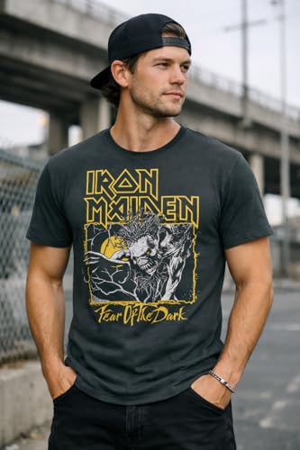 amplified-iron-maiden-yellow-band-t-shirt-xl-charcoal-baumwolle image 5
