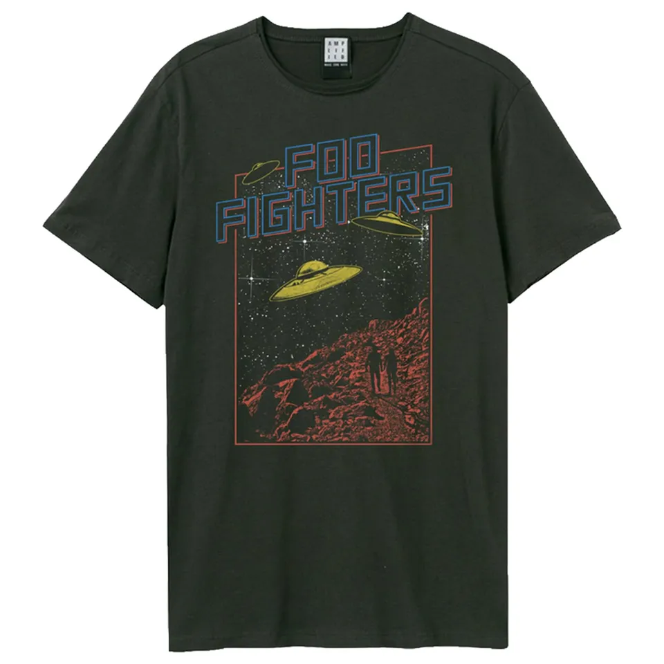 amplified-foo-fighters-flying-saucers-t-shirt-l-grau image 1