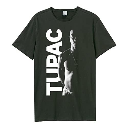 amplified-tupac-shakur-charcoal-band-t-shirt-gr-e-m-baumwolle image 2