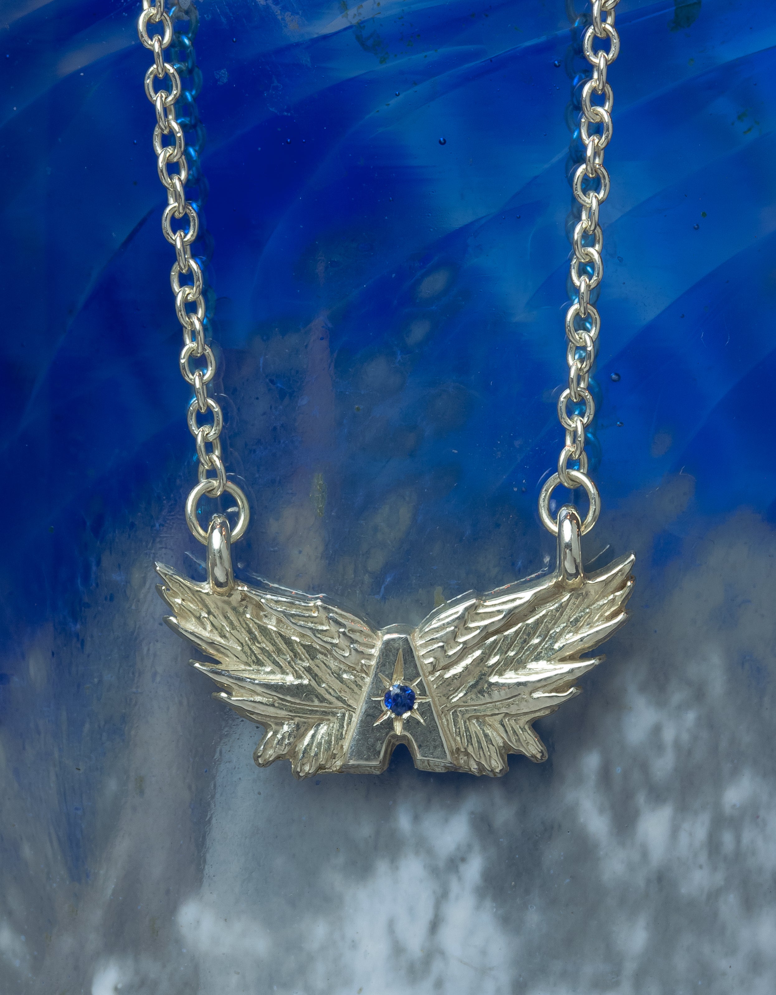 aerosmith-x-distefano-deuces-wings-kette-silber-saphir image 4