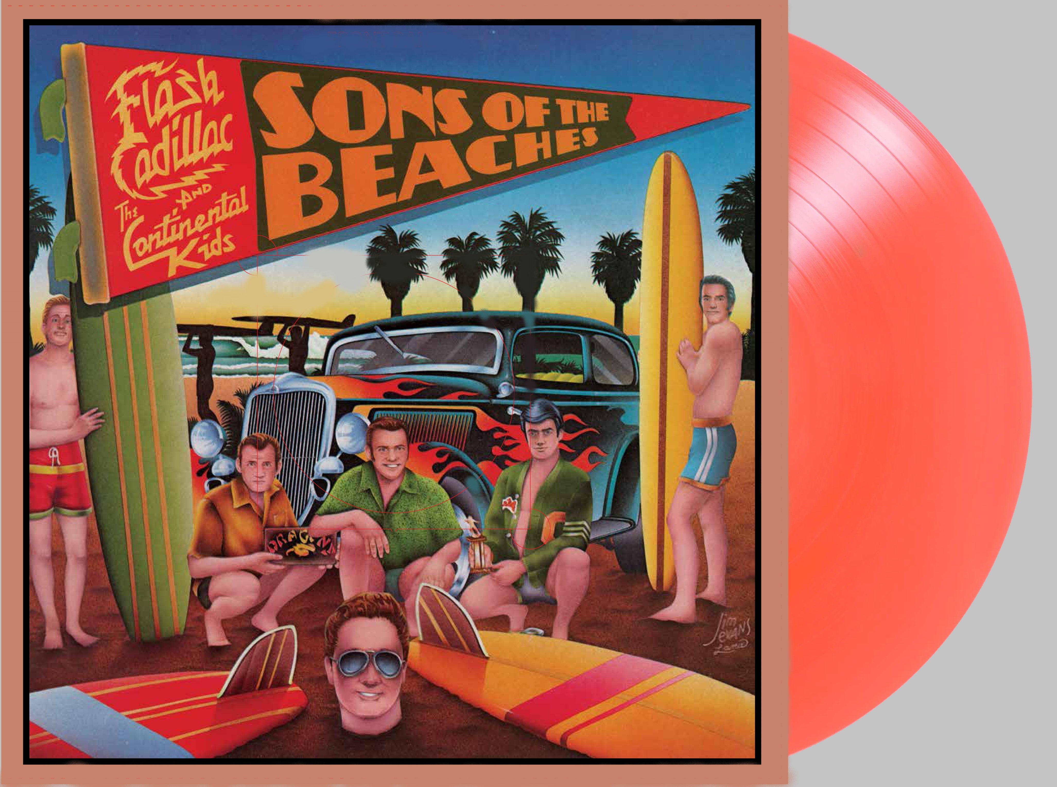friday-music-rock-flash-cadillac-sons-of-beaches-lp-coral-vinyl image 1