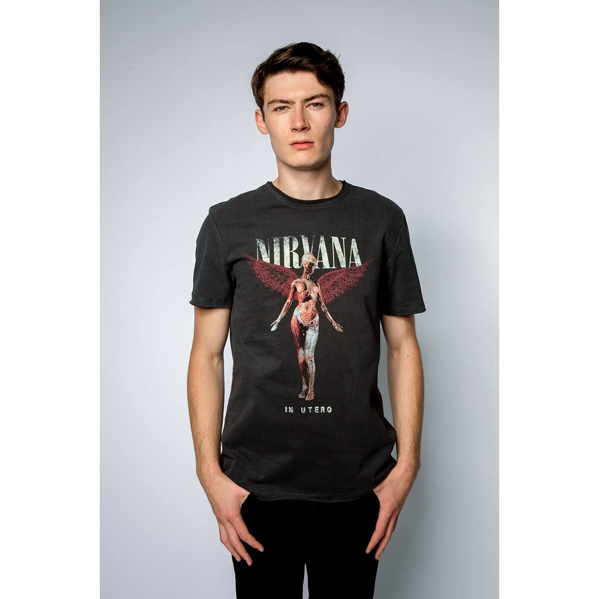 amplified-nirvana-in-utero-colour-t-shirt-l-anthrazit-vintage image 3