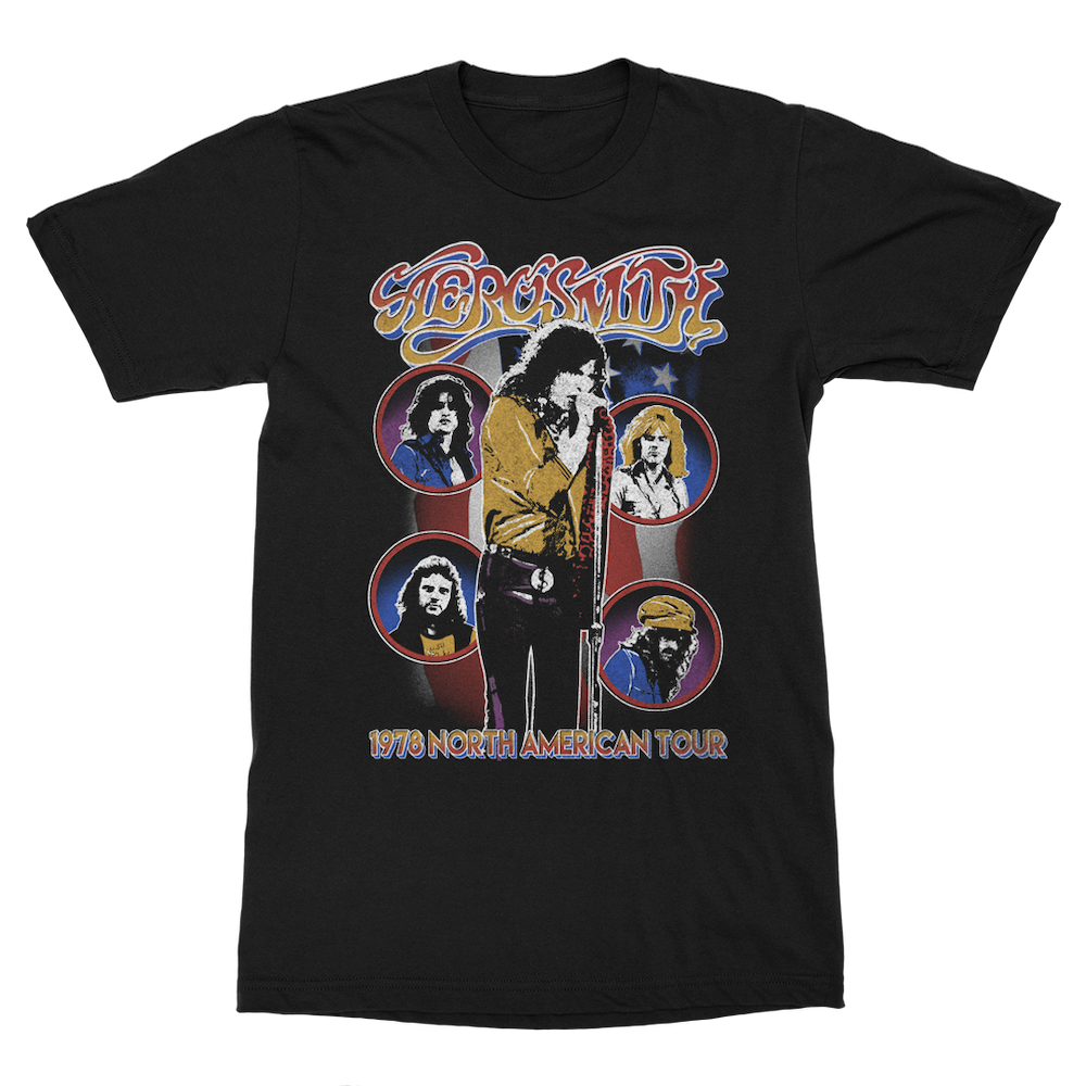 aerosmith-1978-north-america-tour-t-shirt-schwarz-vintage image 1