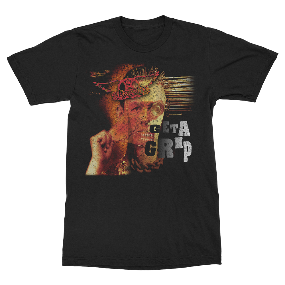 aerosmith-apparel-grip-t-shirt-schwarz-unisex-baumwolle image 1