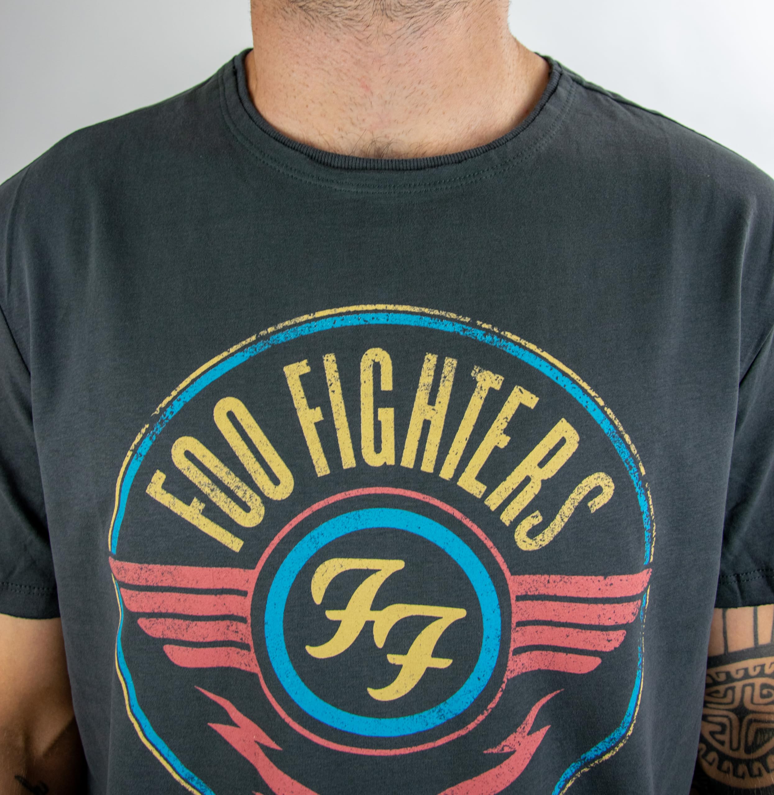 amplified-foo-fighters-ff-air-band-t-shirt-xl-grau-vintage image 3