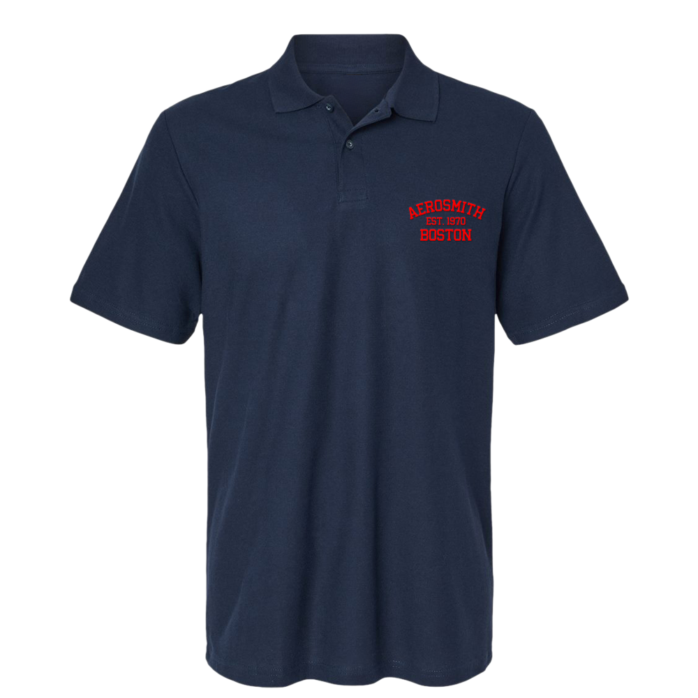 aerosmith-est-1970-polo-shirt-navy-bestickt image 1
