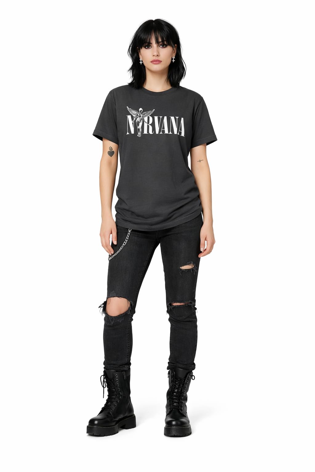 amplified-nirvana-in-utero-band-t-shirt-l-schwarz-baumwolle image 5