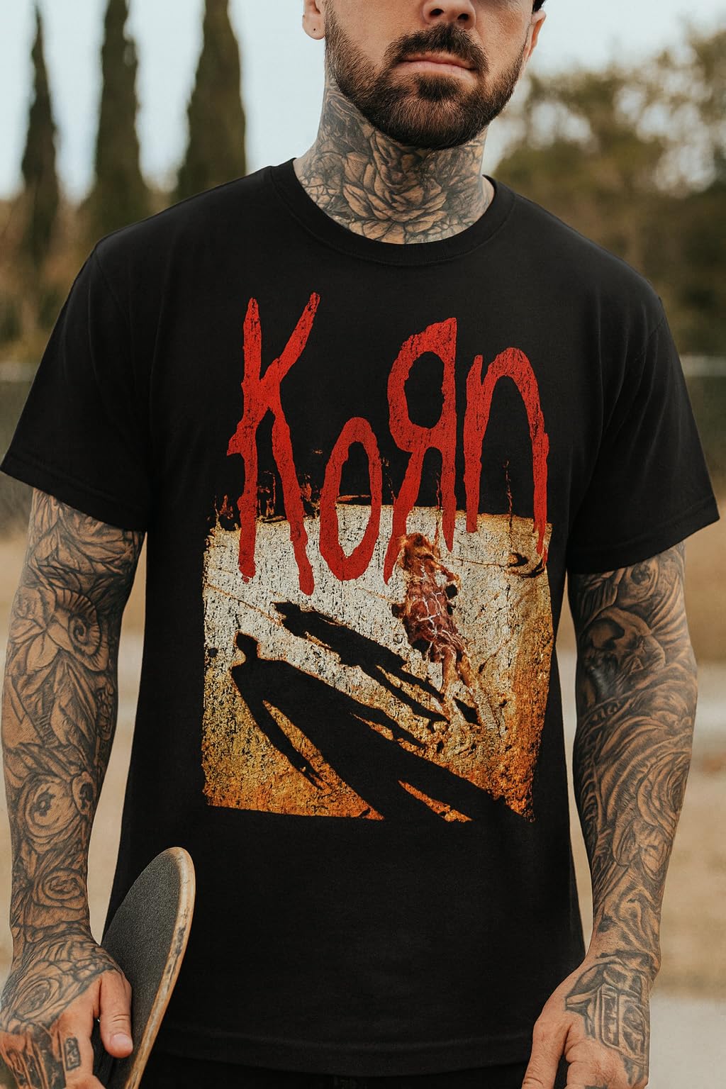 amplified-korn-follow-the-leader-band-t-shirt-kohle-baumwolle image 2