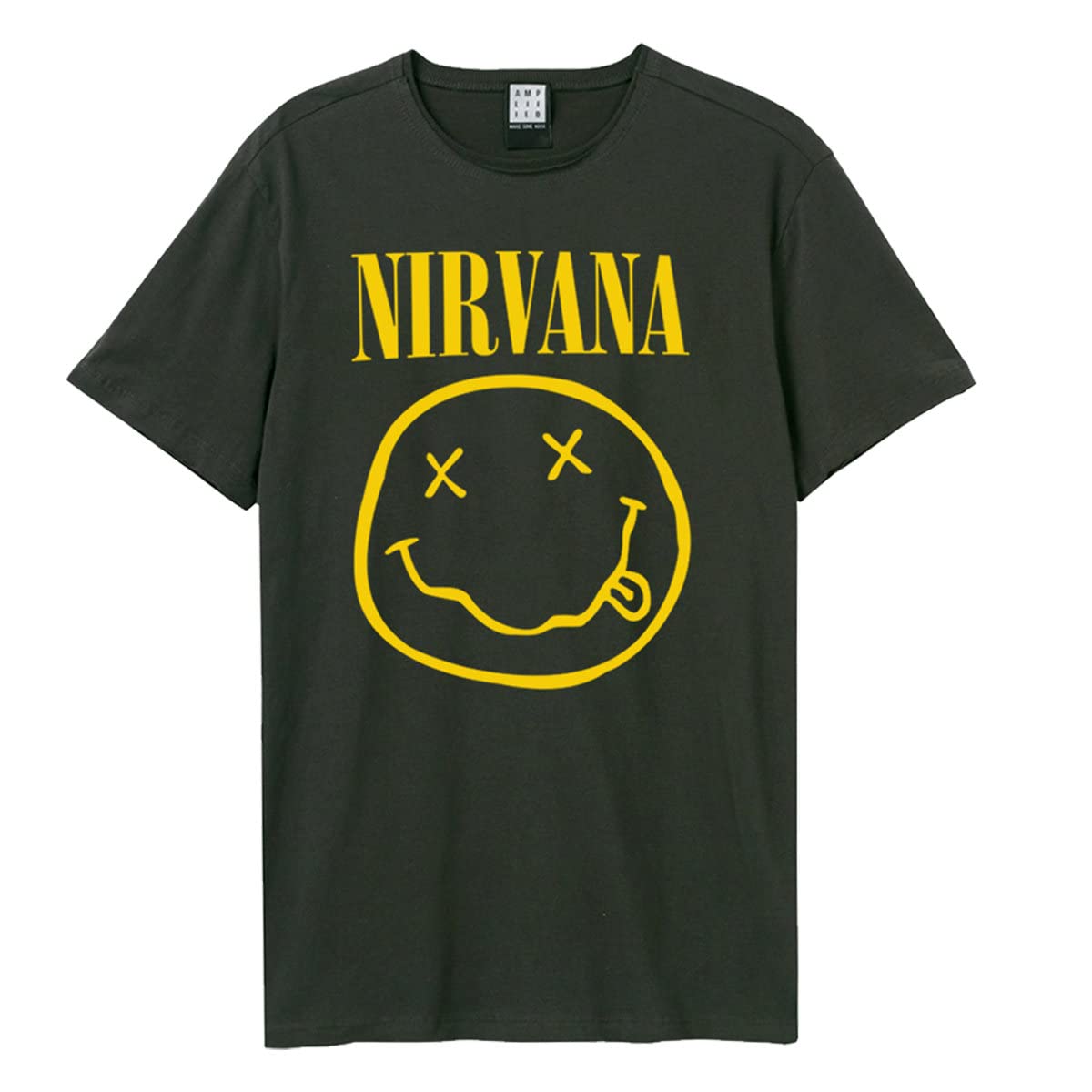 amplified-nirvana-logo-band-t-shirt-l-grau-vintage-baumwolle image 1