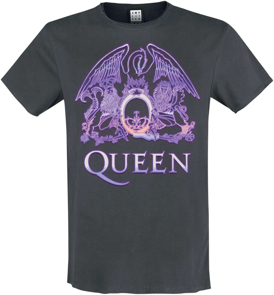 amplified-queen-neon-sign-t-shirt-charcoal-m-baumwolle image 1
