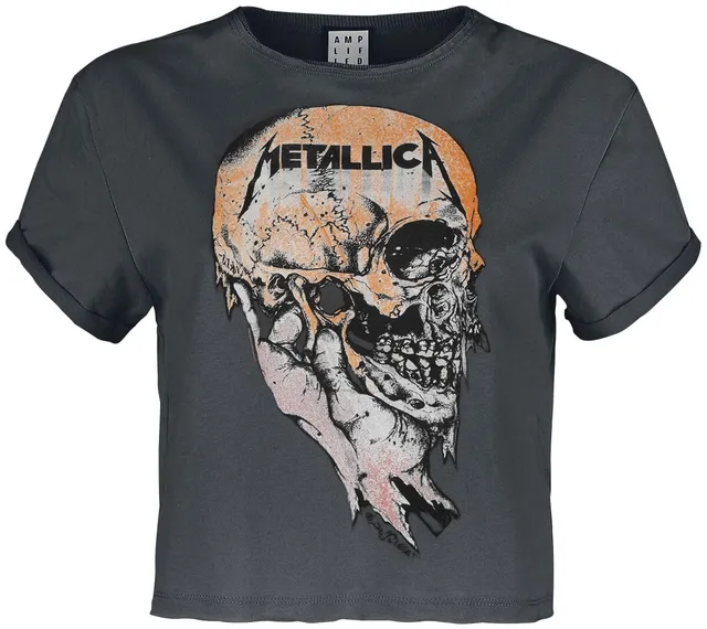 amplified-metallica-sad-but-true-t-shirt-damen-charcoal image 1