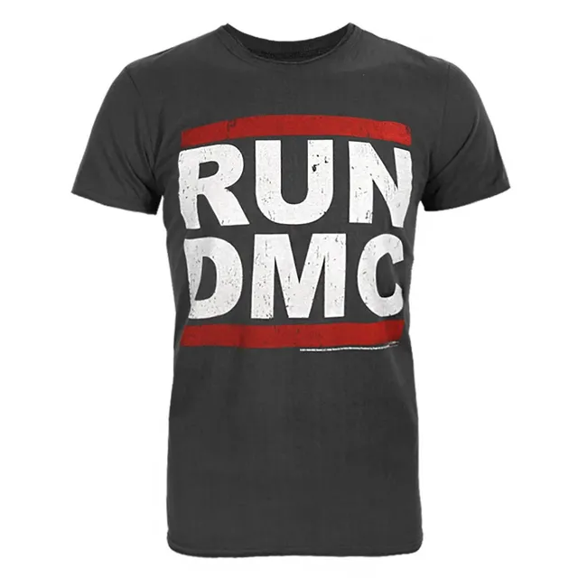 amplified-run-dmc-logo-t-shirt-charcoal-herren-s image 1