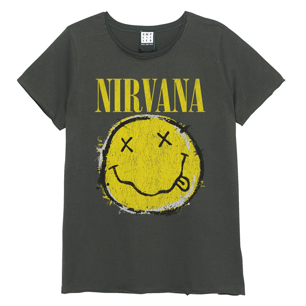 amplified-nirvana-worn-out-logo-t-shirt-xl-smiley image 7
