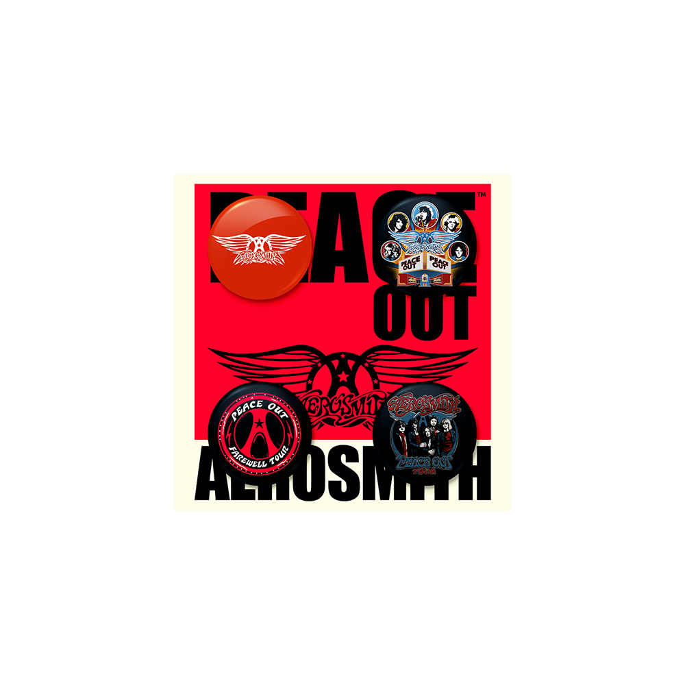 aerosmith-accessories-peace-out-button-set-4er-anstecker image 1