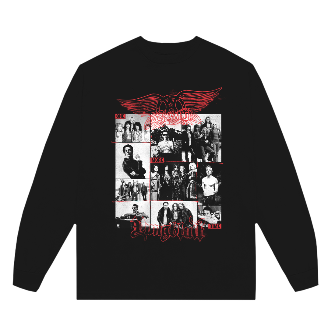 aerosmith-one-more-time-collage-longsleeve-schwarz-unisex image 1