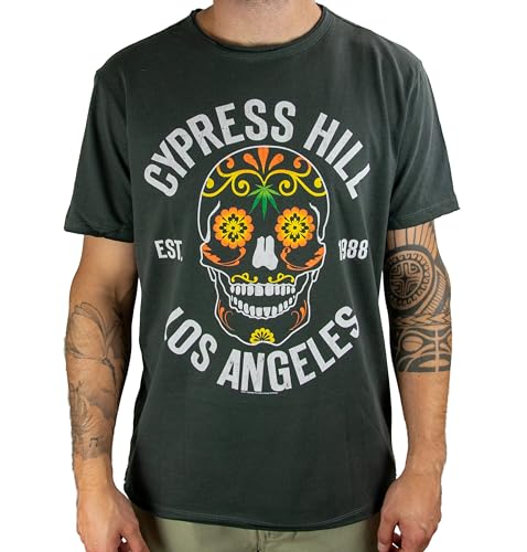 amplified-floral-skull-t-shirt-gr-e-l-charcoal-baumwolle image 8