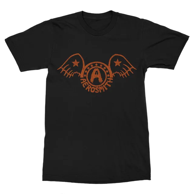 aerosmith-batwings-t-shirt-schwarz-unisex-wings-logo image 1