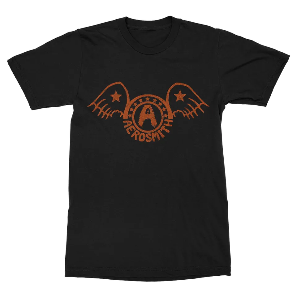 aerosmith-batwings-t-shirt-schwarz-unisex-wings-logo image 1