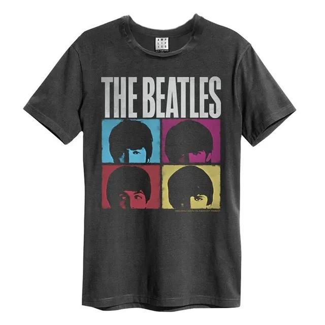 amplified-beatles-hard-days-night-t-shirt-grau image 1