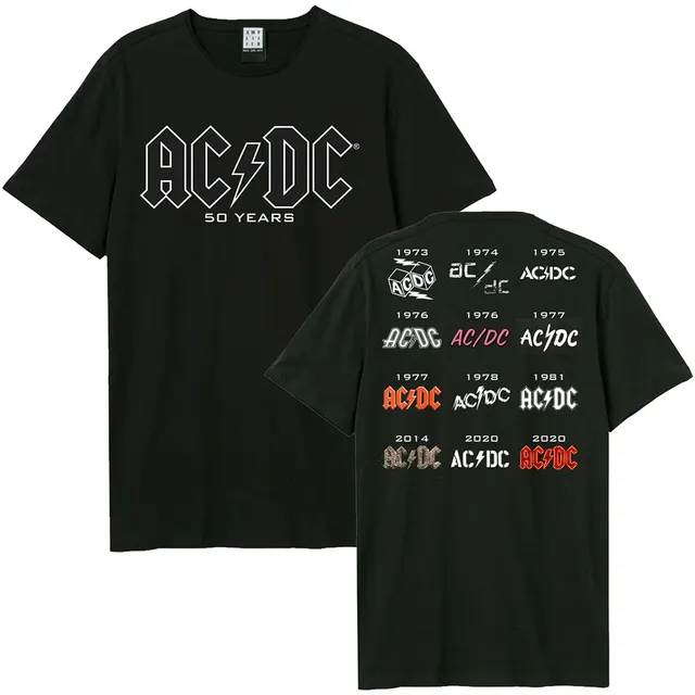 amplified-50-jahre-ac-dc-band-t-shirt-schwarz-vintage image 1