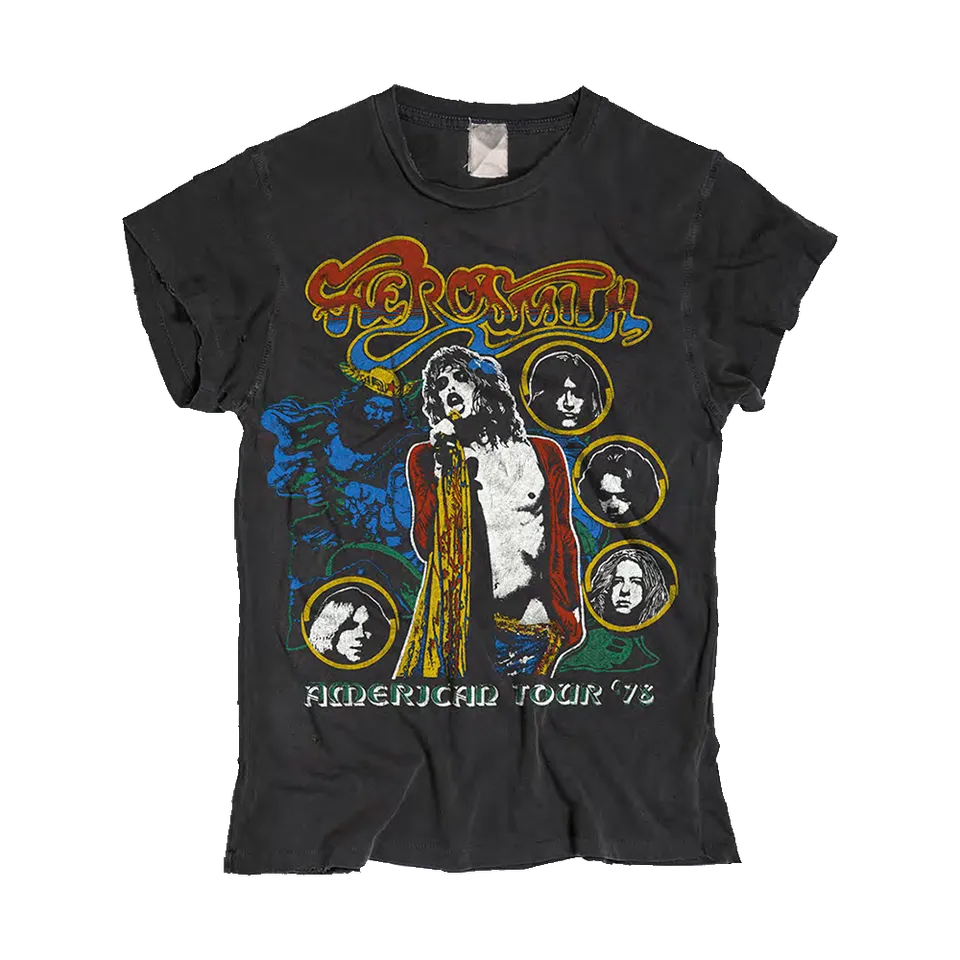 aerosmith-madeworn-american-tour-78-t-shirt-vintage-baumwolle image 1