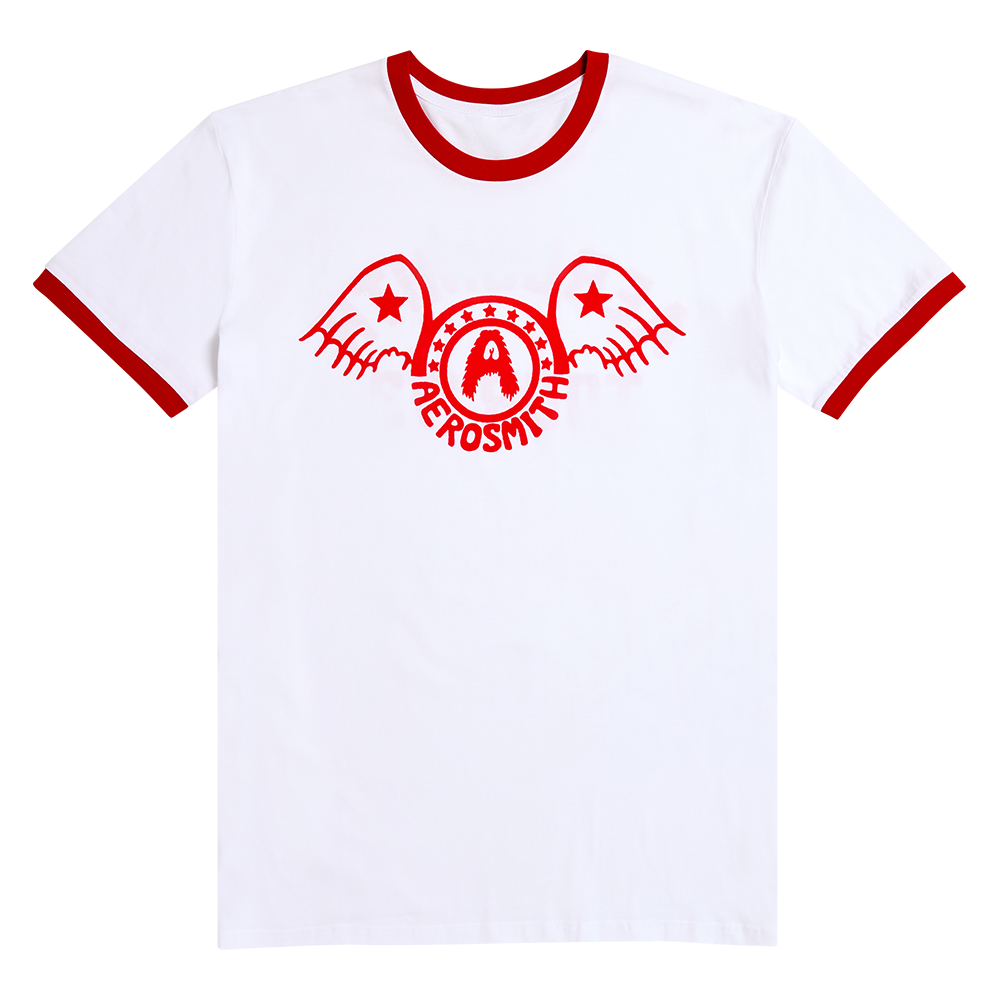 aerosmith-legendary-debut-ringer-t-shirt-wei-rot image 1