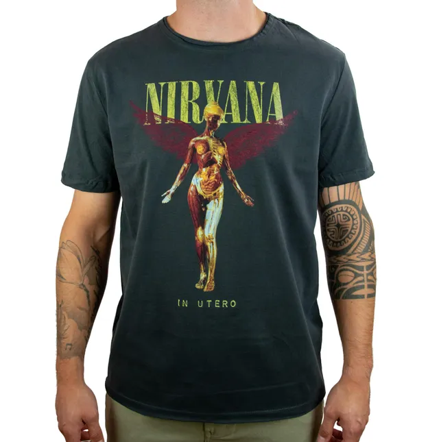 amplified-nirvana-in-utero-colour-t-shirt-l-anthrazit-vintage image 1