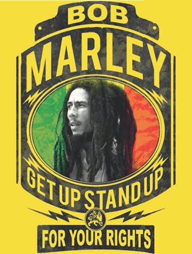 amplified-bob-marley-fight-rights-t-shirt-gelb-s image 4