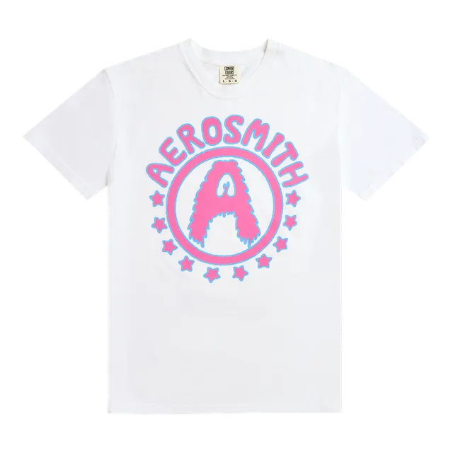 aerosmith-white-star-t-shirt-wei-vintage image 1