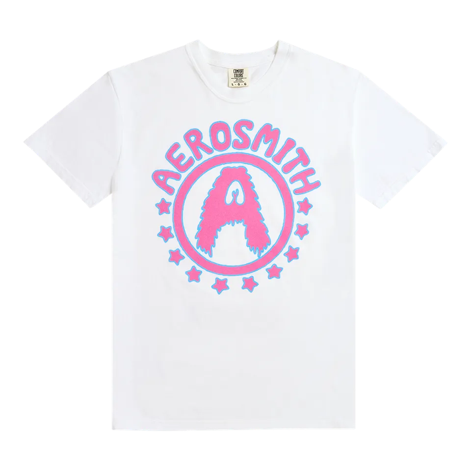 aerosmith-white-star-t-shirt-wei-vintage image 1