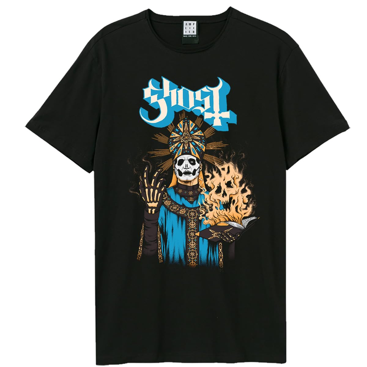 amplified-ghost-retro-band-t-shirt-l-dunkelgrau-baumwolle image 1