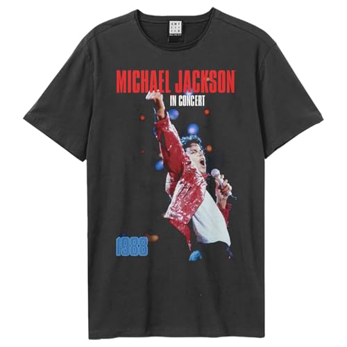 amplified-michael-jackson-1988-live-band-t-shirt-dunkelgrau image 3