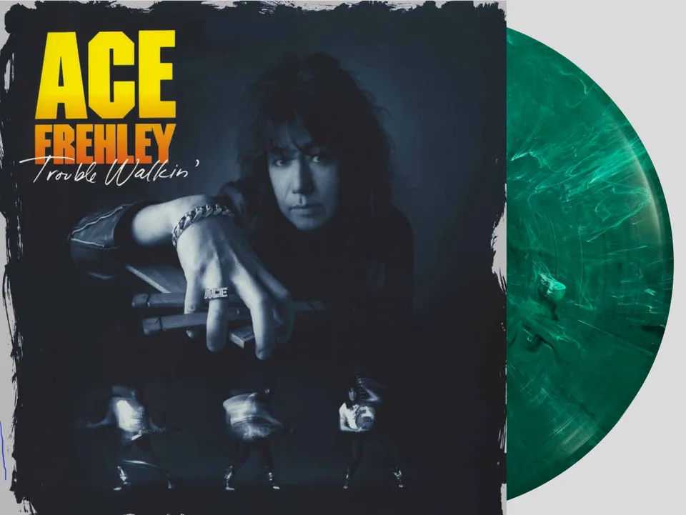 friday-music-ace-frehley-trouble-walkin-vinyl-lp-emerald-marble image 1