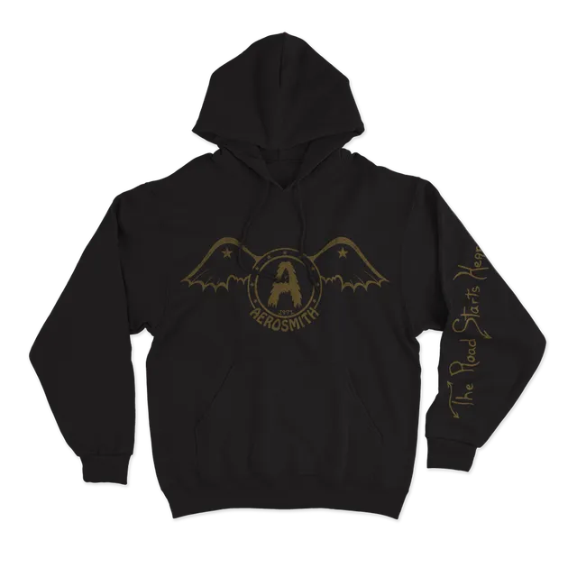 aerosmith-the-road-starts-hear-hoodie-schwarz-unisex image 1