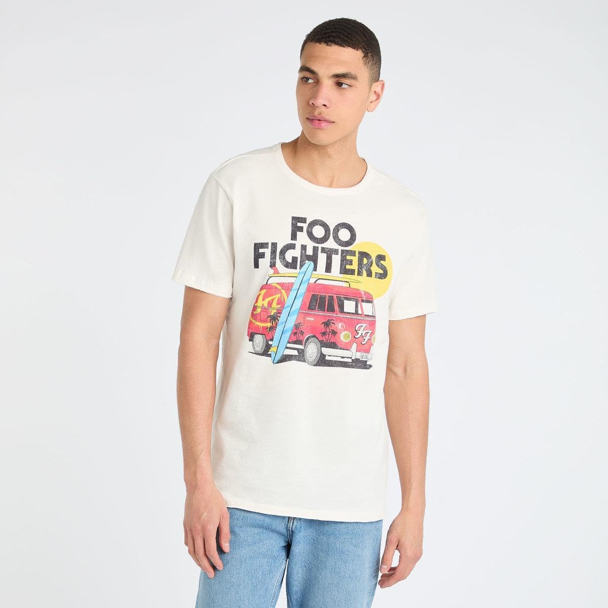 amplified-foo-fighters-camper-van-t-shirt-s-creme-baumwolle image 2