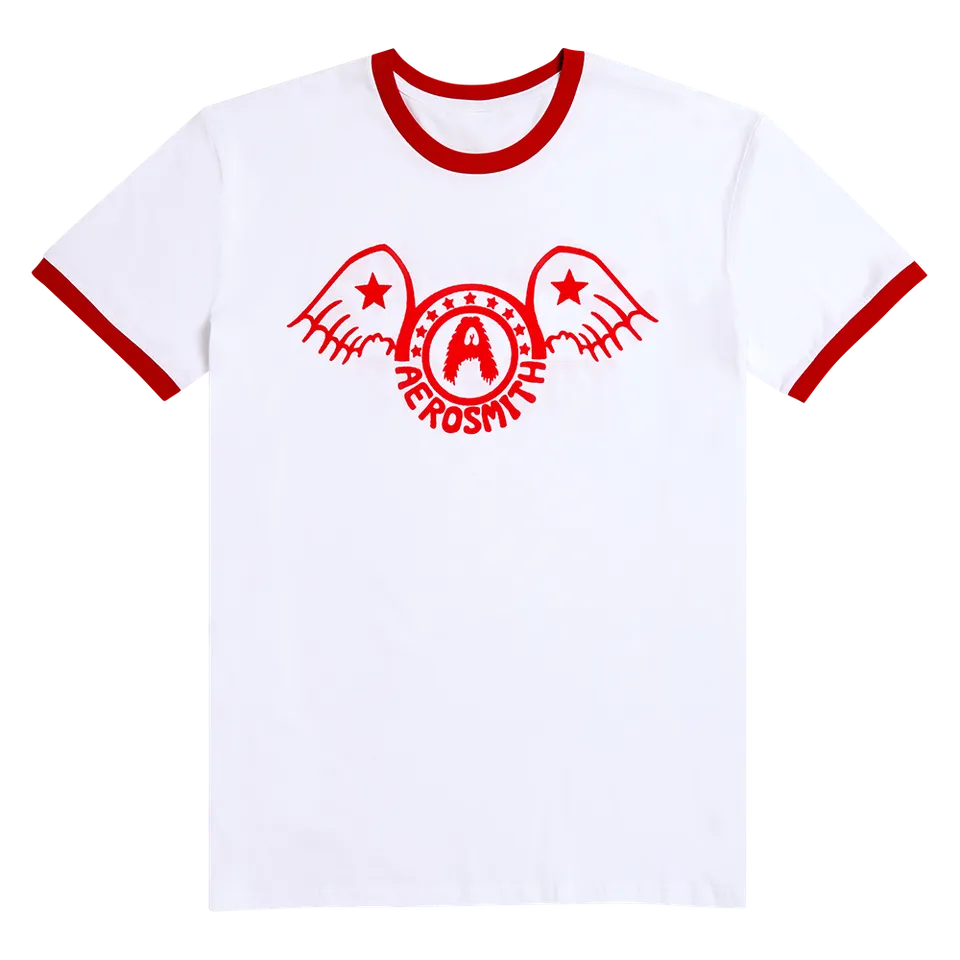aerosmith-legendary-debut-ringer-t-shirt-wei-rot image 1