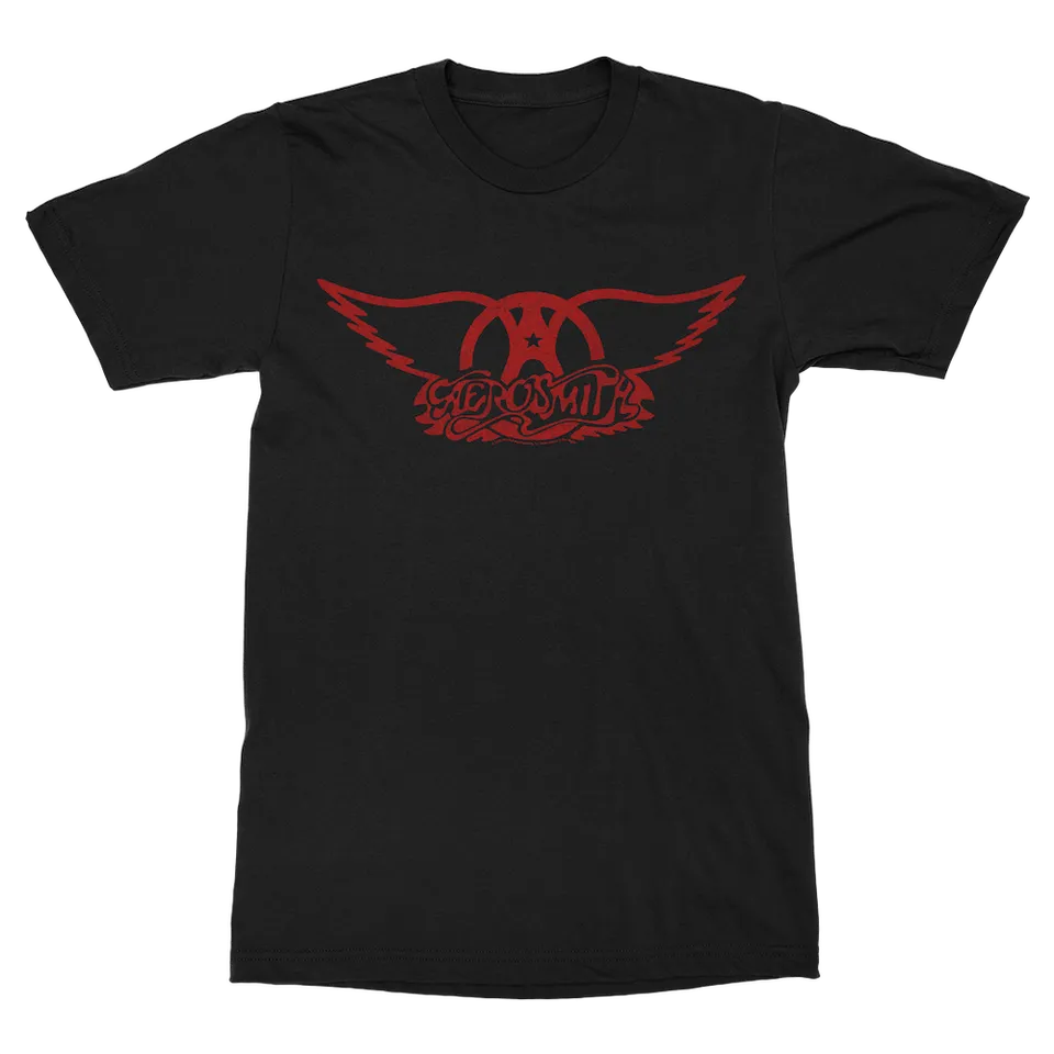 aerosmith-red-wings-t-shirt-schwarz-mit-rotem-logo image 1