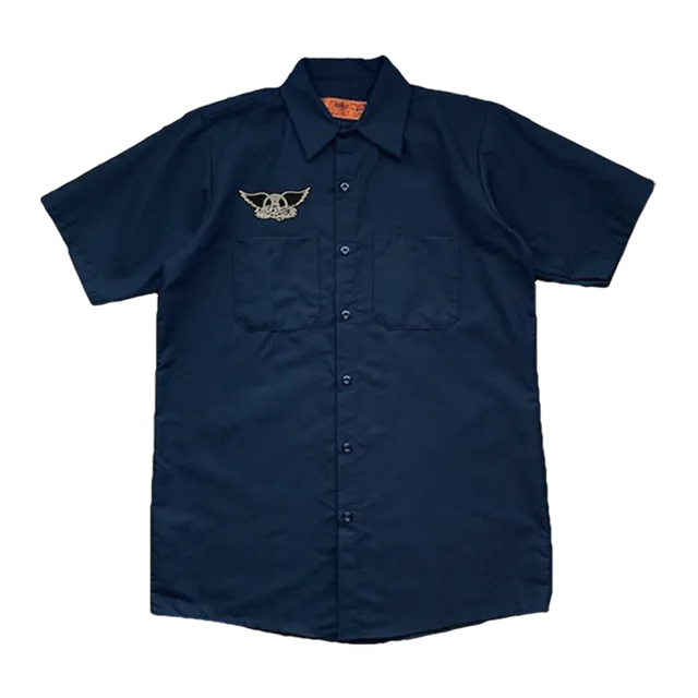aerosmith-established-1973-work-shirt-blau-pump-trucks image 1