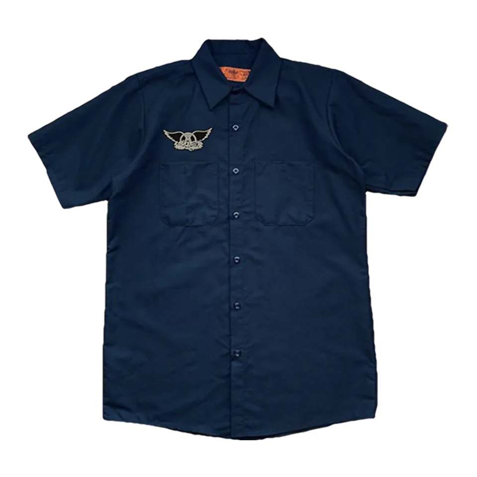 aerosmith-established-1973-work-shirt-blau-pump-trucks image 1
