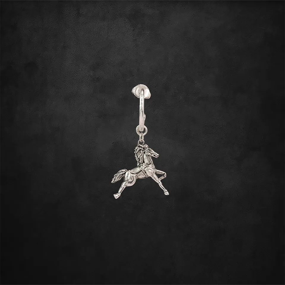 aerosmith-x-distefano-rocking-horse-creolen-ohrring-patina-single image 1