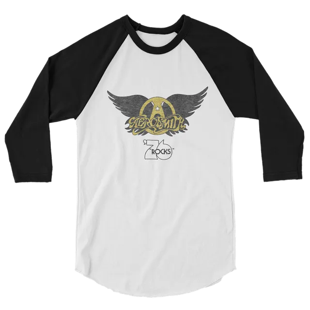 aerosmith-76-rocks-raglan-shirt-baumwolle-schwarz-wei-unisex image 1