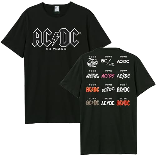 amplified-50-jahre-ac-dc-band-t-shirt-schwarz-vintage image 8