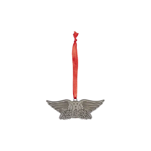 aerosmith-wings-ornament-silber-christbaumschmuck-mit-band image 1