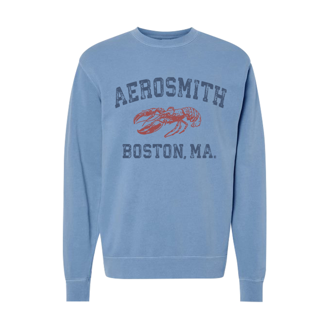 aerosmith-boston-lobster-crewneck-pullover-hellblau image 1