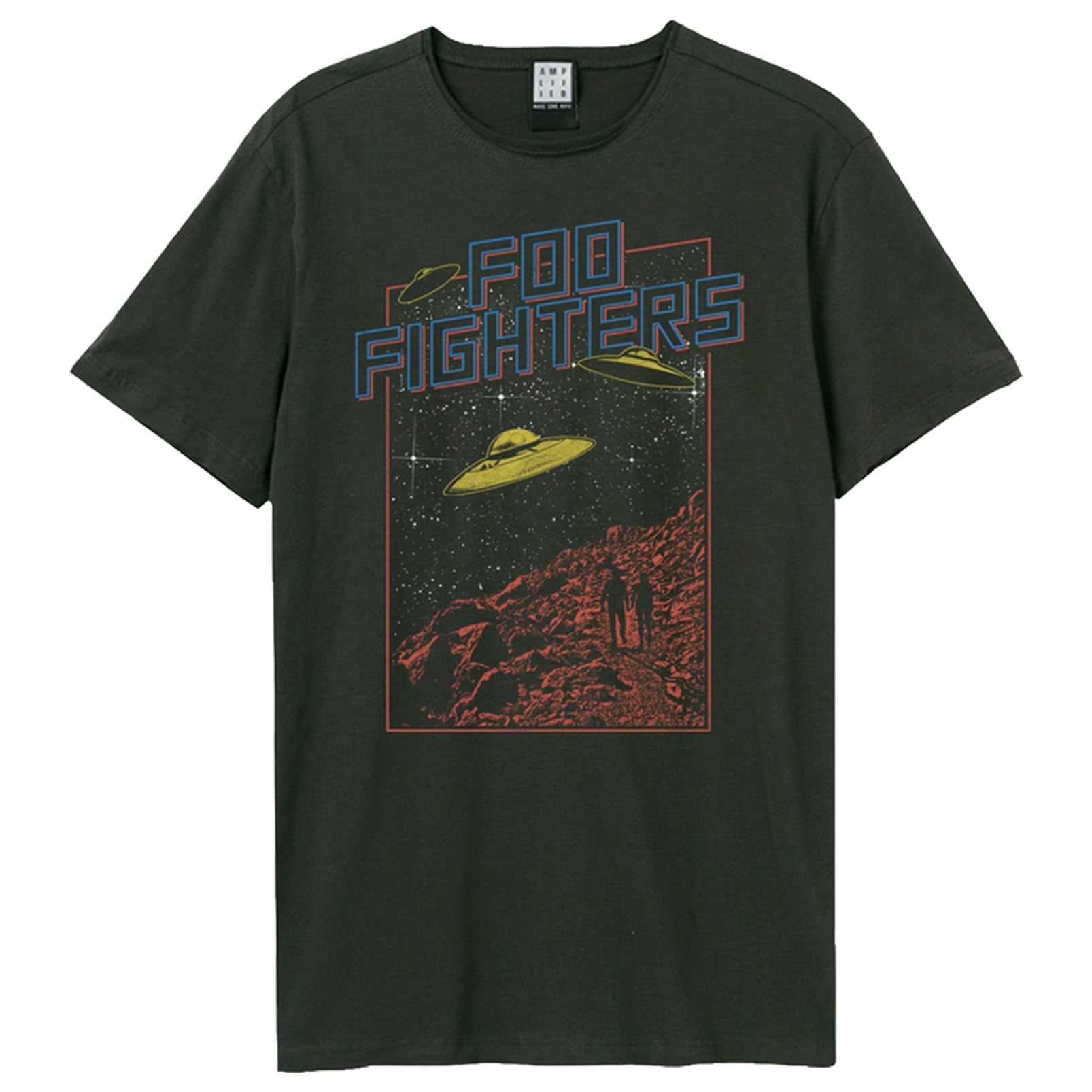 amplified-foo-fighters-flying-saucers-t-shirt-l-grau image 1