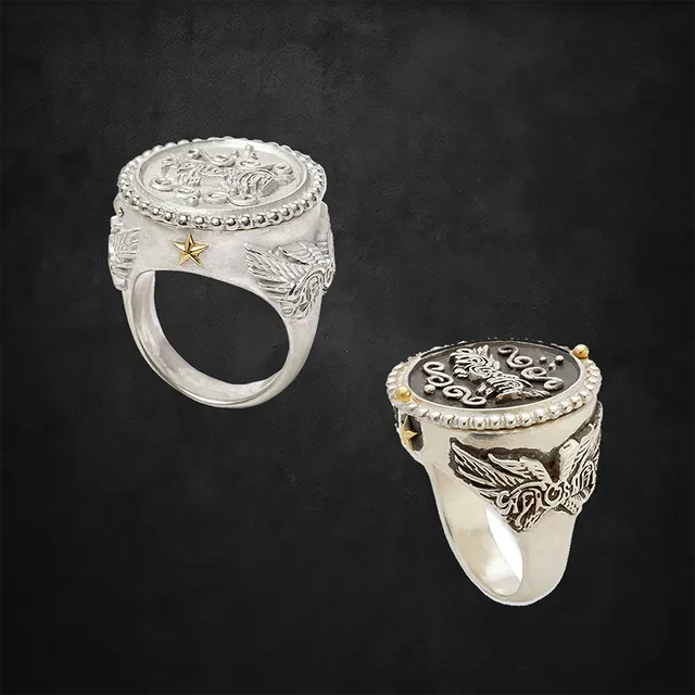aerosmith-x-distefano-get-your-wings-ring-silberring image 1