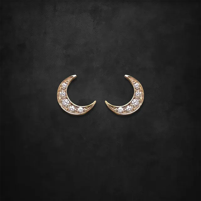 aerosmith-x-distefano-i-am-the-moon-ohrringe-gold-paar-diamant image 1
