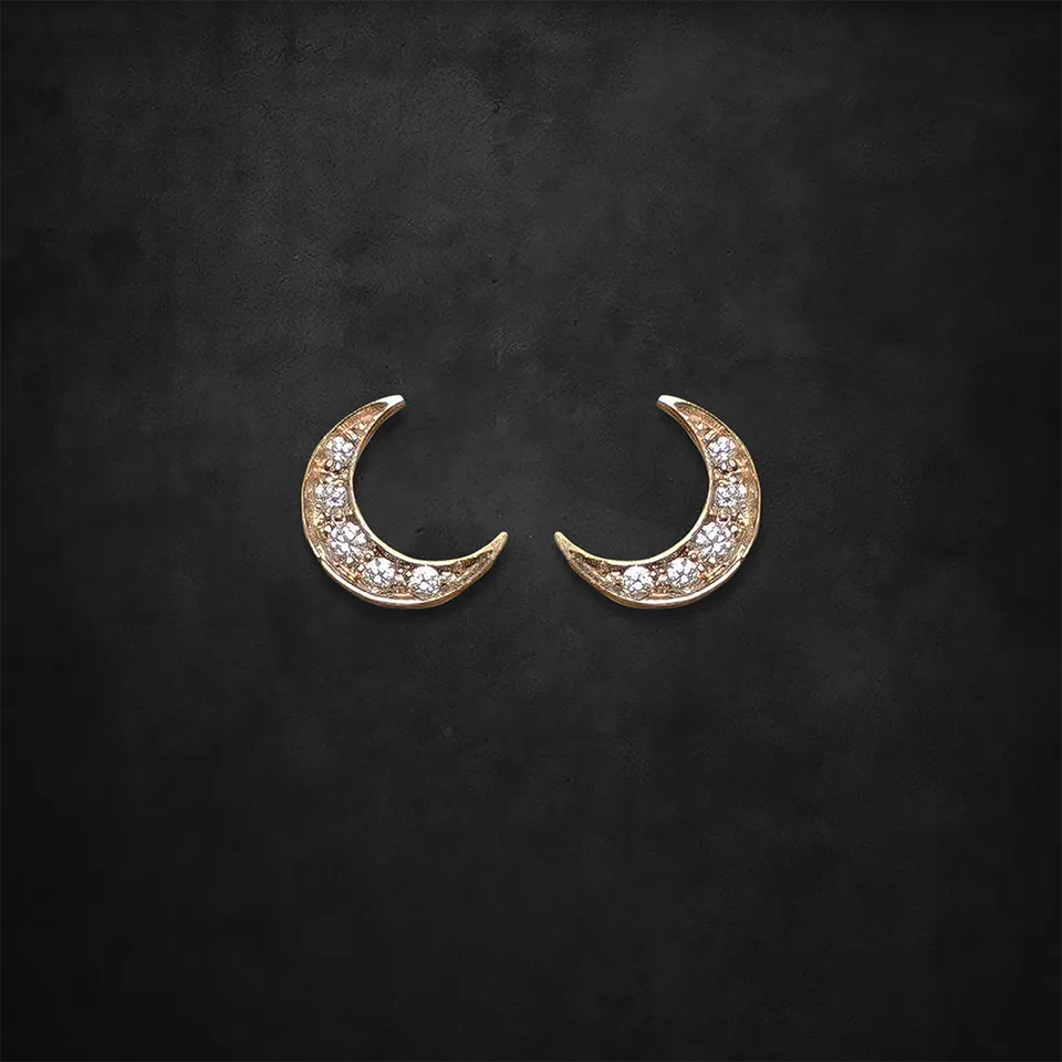 aerosmith-x-distefano-i-am-the-moon-ohrringe-gold-paar-diamant image 1